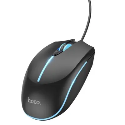 Проводная Мышь USB Hoco GM37 Black, черная