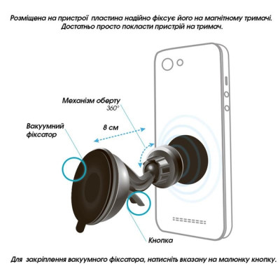 Автодержатель GlobalHold M06SM Black, Черный