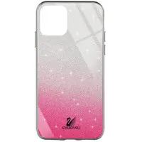 Чехол накладка Swarovski iPhone 12 Pro Max Малиновая