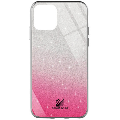 Чехол накладка Swarovski iPhone 12 Pro Max Малиновая