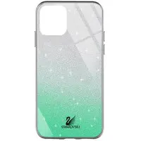 Чехол накладка Swarovski iPhone 12 Pro Max Бирюзовая