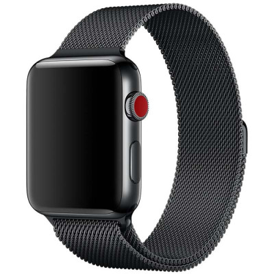 Ремінець Apple Watch 38мм Міланська петля Чорний