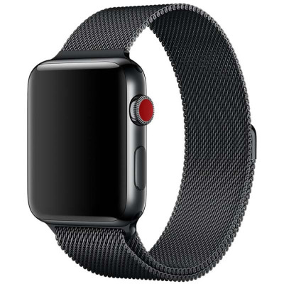Ремешок Apple Watch 38мм Миланская петля Черный