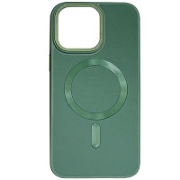 Чехол накладка Bonbon Leather MagSafe iPhone 14 Pro Зеленая/ Pine Green Чехол накладка Bonbon Leather MagSafe iPhone 14 Pro Зеленая/ Pine Green