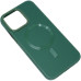 Чехол накладка Bonbon Leather MagSafe iPhone 14 Pro Max Зеленая/ Pine Green