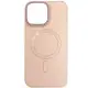 Чехол накладка Bonbon Leather MagSafe iPhone 14 Pro Max Розовая