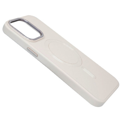Чехол накладка Bonbon Leather MagSafe iPhone 14 Pro Max Розовая