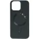 Чехол накладка Bonbon Leather MagSafe iPhone 14 Pro Max Черная