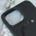 Чехол накладка Bonbon Leather MagSafe iPhone 14 Pro Max Черная