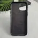 Чехол накладка Leather Case with MagSafe iPhone 16 Pro Черная (AAA)