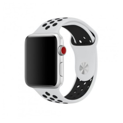 Ремінець Apple Watch 38мм Nike Білий/Чорний