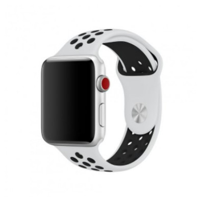 Ремінець Apple Watch 38мм Nike Білий/Чорний