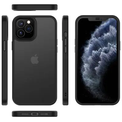Чехол накладка Metal Buttons iPhone 11 Pro Max Черная