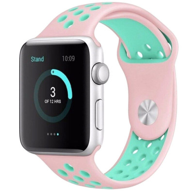 Ремінець Apple Watch 38мм Nike Рожевий/Зелений