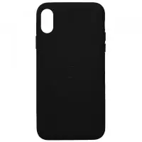 Чехол накладка Leather Full iPhone X/XS Черная