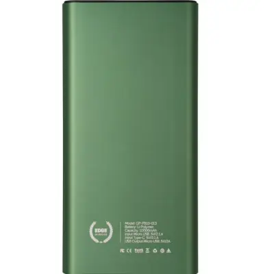 Універсальна мобільна батарея Повербанк Gelius Pro Edge 10000mAh Зелений Універсальна мобільна батарея Повербанк Gelius Pro Edge 10000mAh Зелений