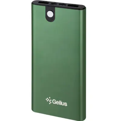 Універсальна мобільна батарея Повербанк Gelius Pro Edge 10000mAh Зелений Універсальна мобільна батарея Повербанк Gelius Pro Edge 10000mAh Зелений