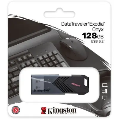 Флеш память USB 128Gb Kingston DT Exodia Onyx USB 3.2  Black, Черный