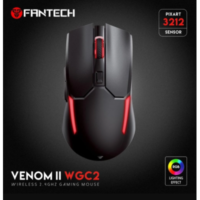 Бездротова миша BT Fantech WGC2 + Venom II Black, Чорна