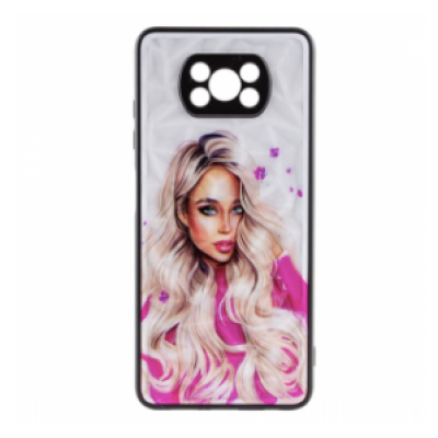 Чехол накладка Prisma Ladies Xiaomi Poco X3 Розовая