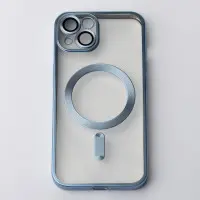 Чехол Накладка Metal Matte MagSafe iPhone 13 Синяя