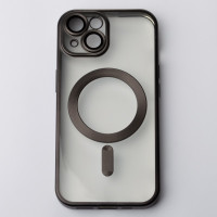Чехол Накладка Metal Matte MagSafe iPhone 13 Черная