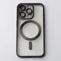 Чехол Накладка Metal Matte MagSafe iPhone 13 Pro Max Черная