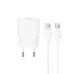 Сетевое зарядное устройство XO L167 (1USB-C) 25w + Type-C to Type-C White, Белый