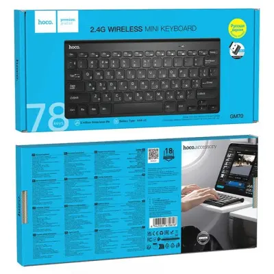 Клавіатура Бездротова Hoco GM70 Чорний Клавіатура Бездротова Hoco GM70 Чорний