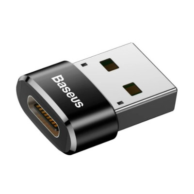 Переходник адаптер OTG Baseus USB Male to Type-C Female Чорний