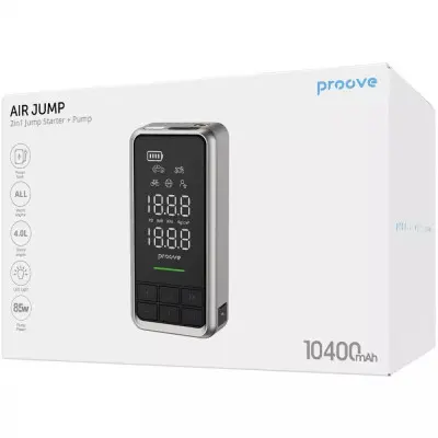 Автомобільний пусковий пристрій+насос Proove Air Jump 2в1 10400mAh (1000A) Сірий