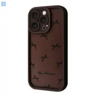 Чехол накладка Pretty iPhone 15 Pro Коричневая/Бант