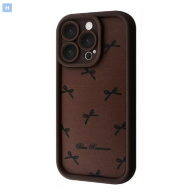 Чехол накладка Pretty iPhone 15 Pro Коричневая/Бант
