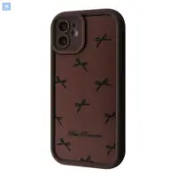 Чехол накладка Pretty iPhone 11 Коричневая/Бант