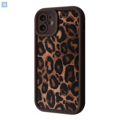 Чохол накладка Pretty iPhone 11 Коричнева/Леопард