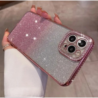Чохол накладка Magnetic Stand Rhinestones Shining iPhone 16 Pro Рожева