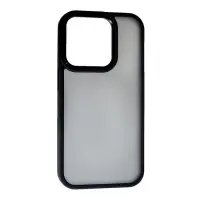 Чехол накладка Matte Metal Buttons iPhone 14 Pro Черная