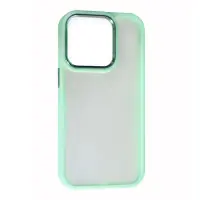 Чехол накладка Matte Metal Buttons iPhone 14 Pro Зеленая