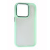Чехол накладка Matte Metal Buttons iPhone 14 Pro Зеленая