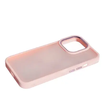 Чохол накладка Matte Metal Buttons iPhone 14 Pro Рожевий Пісок