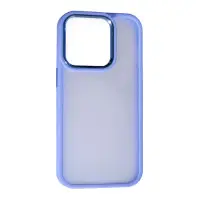 Чехол накладка Matte Metal Buttons iPhone 14 Pro Фиолетовая