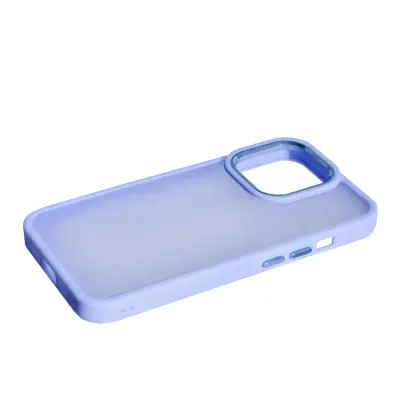 Чехол накладка Matte Metal Buttons iPhone 14 Pro Фиолетовая