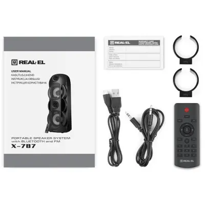 Аккустическая система колонка Real-EL X - 787 Черная Аккустическая система колонка Real-EL X - 787 Черная