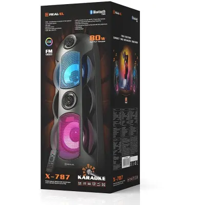 Аккустическая система колонка Real-EL X - 787 Черная Аккустическая система колонка Real-EL X - 787 Черная