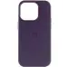 Чехол накладка Leather Case with MagSafe iPhone 14 Pro Max Темно-Фиолетовая