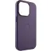 Чехол накладка Leather Case with MagSafe iPhone 14 Pro Max Темно-Фиолетовая
