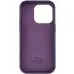 Чехол накладка Leather Case with MagSafe iPhone 14 Pro Max Темно-Фиолетовая