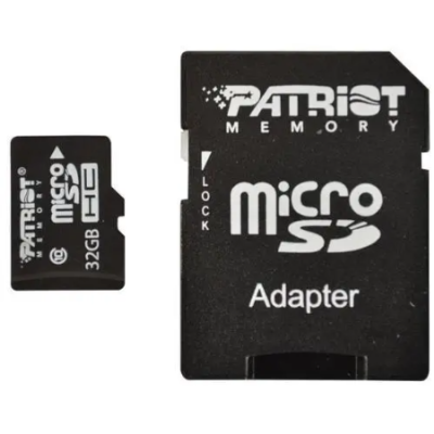 Карта памяти Micro SD 32Gb Patriot (UHS-1) Class10 + Адаптер