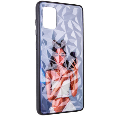 Чехол накладка Prisma Ladies Samsung A315 (A31) Черная в белом