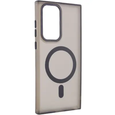 Чехол накладка Lyon Frosted MagSafe Samsung S22 Ultra Чёрная